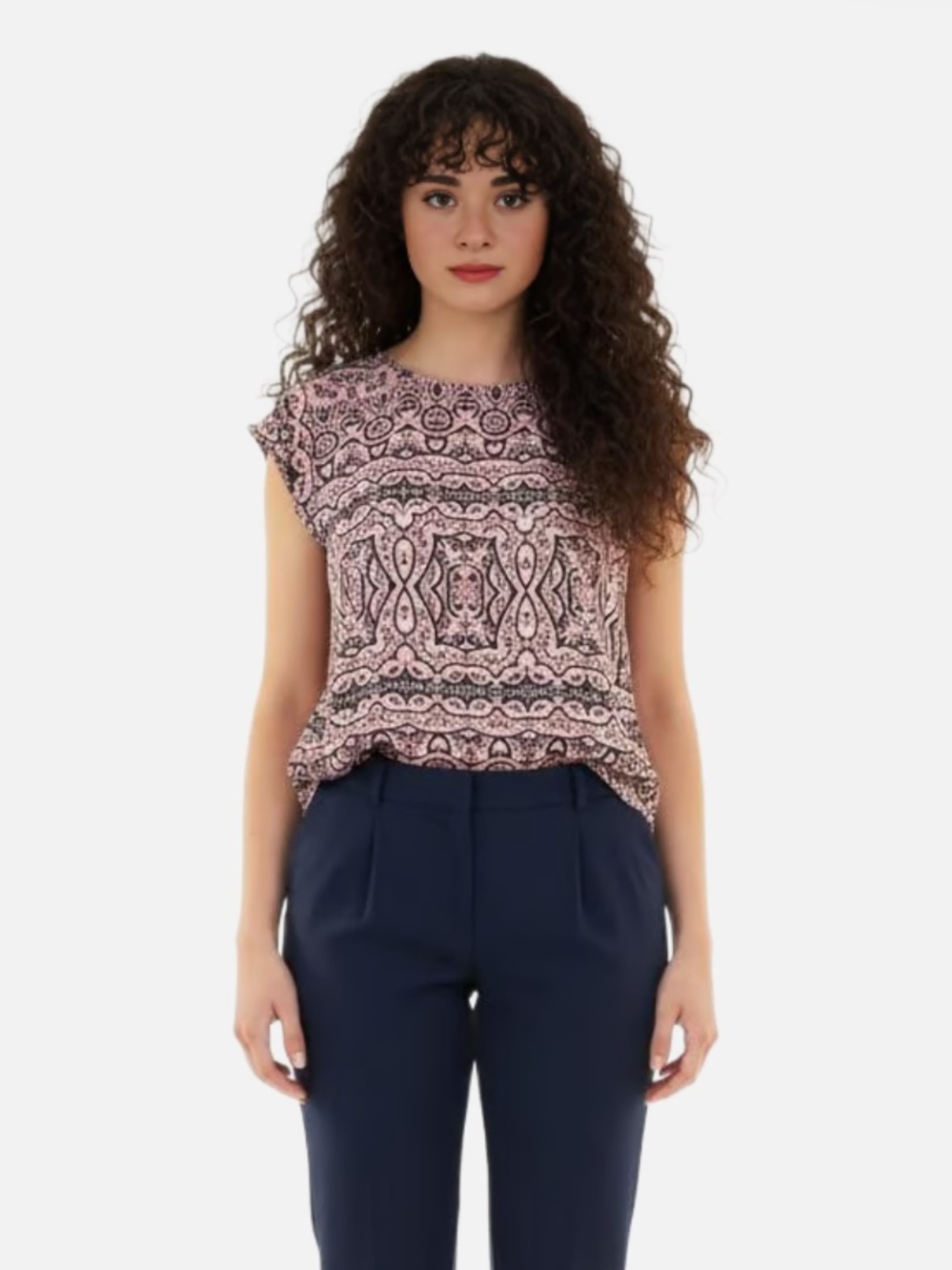 NWOT The Limited Pink Designed Women’s Blouse size L